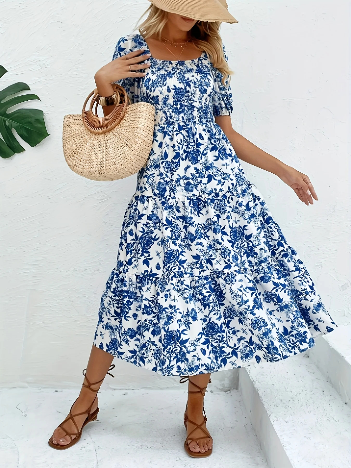 Women’s Elegant Floral Maxi Dress - Image 2