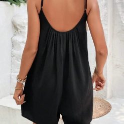 Alternative view of Women Casual Summer Overalls Sleeveless Spaghetti Strap Romper